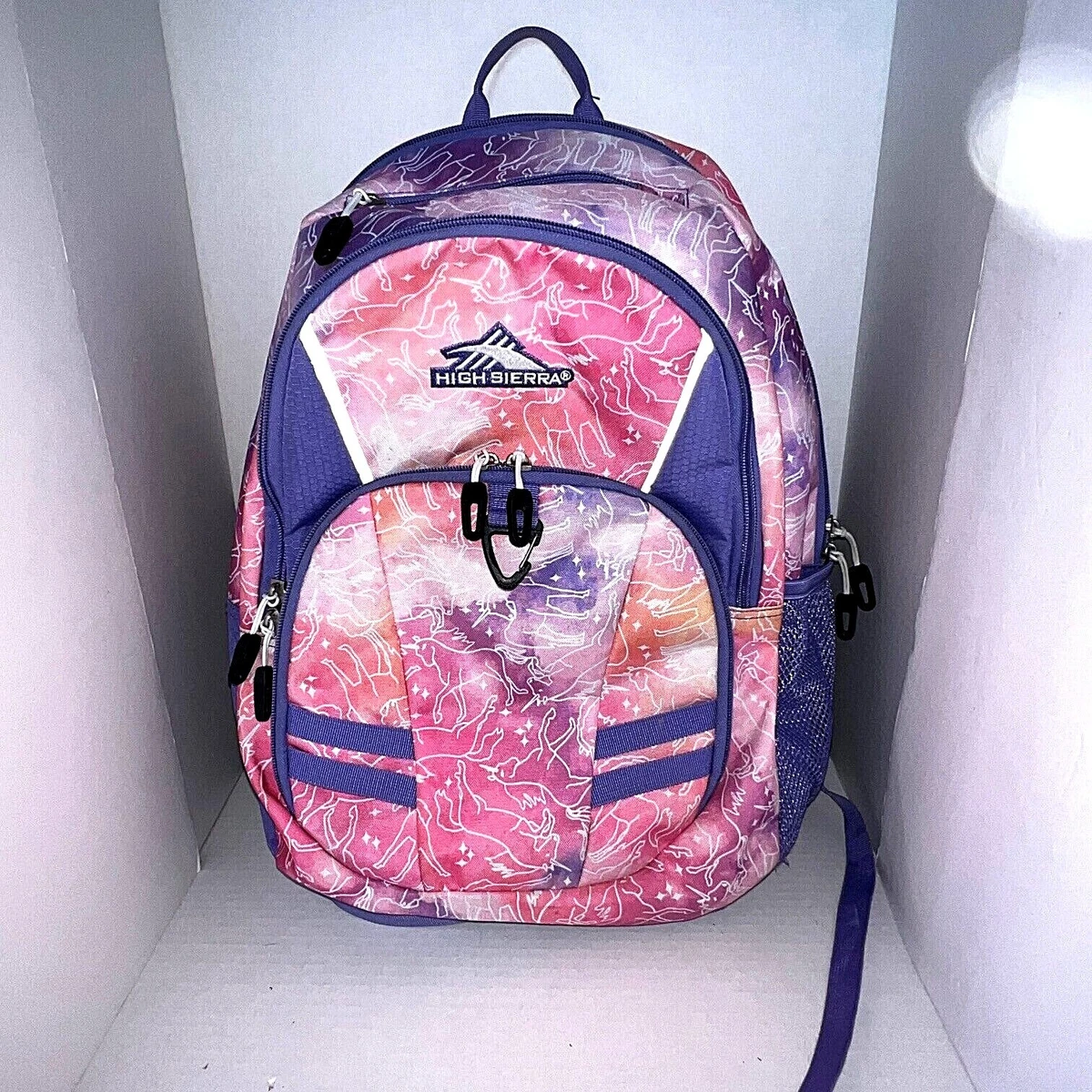 High Sierra Unicorn BackPack Large Stars u0026 Clouds Pink Purple White 18.5 x  13 | eBay