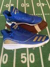 Adidas Icon V Baseball Metal Cleats w/ Boost G28236 Strike Blue/Gold Sz 13 $120