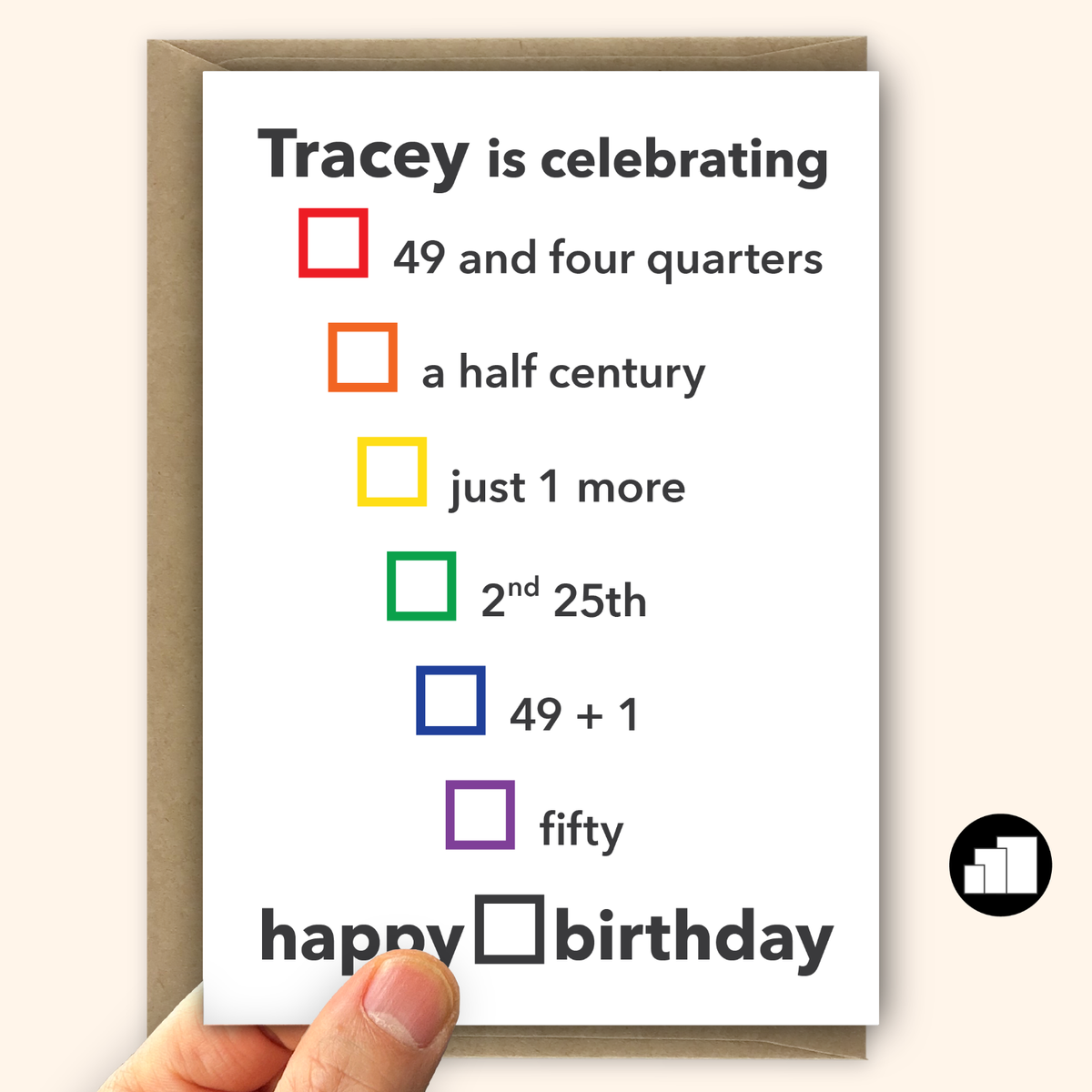 Funny 50th Birthday card for her him, personalised 50 bday card for mum dad  mom