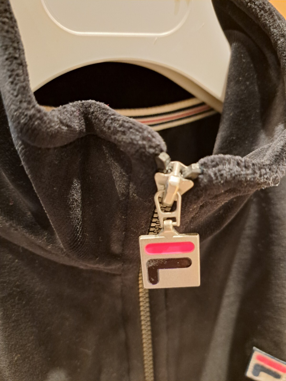 Giacca da pista FILA Bartali vintage retrò in velluto nero