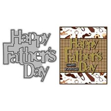 Happy Father's Day Text Words Metal Cutting Dies DIY Scrapbooking Card Craft