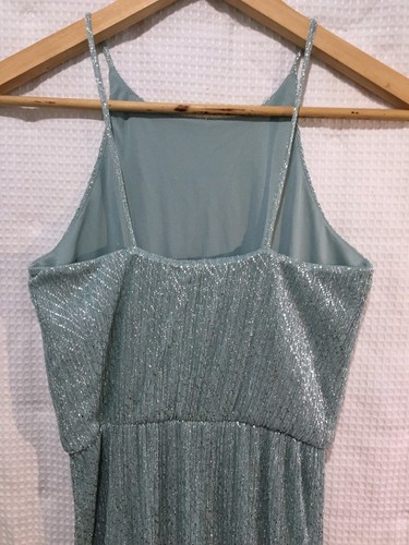 MISS SELFRIDGE Petites – Metallic Formal Cocktail Evening Maxi Dress Mint Size 8 - Picture 3 of 9