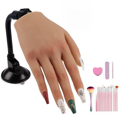 Knowu Nail Practice Hand Suction Cup Stand Mannequin Hand For Acrylic Nails