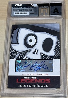 Horror Legends Masterpieces Danny Elfman Signed 1/1 Sketch Card by Brandon Klein