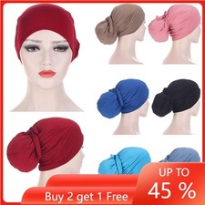 Muslim Lady Women Hijab Turban Chemo Cap Hair Loss Bonnet Head Scarf Wrap Cover