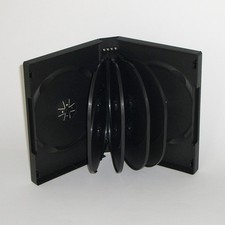 10 Custodie DVD Box 10 Posti + 4 Inserti 33mm per CD/DVD Nero 555381