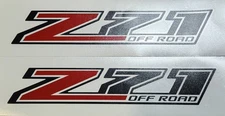 Z71 Off Road Decals for Chevy Silverado 2014-2018 Bedside Truck Stickers MB/Red