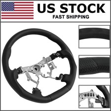 Full Black Premium Leather Steering Wheel For 2003-2009 Toyota 4runner D-shape Full Black Premium Leather Steering Wheel For 2003-2009 Toyota 4runner D-shape