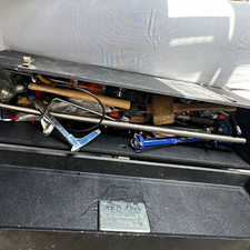 Mixed Lot Hand Tools + Tool box, Ball Pein, Spanners, Pipe Wrench, Pliers