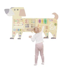 Dog Activity Wall Busy Board Panels, Toddler Learning Activity Center, Montes...