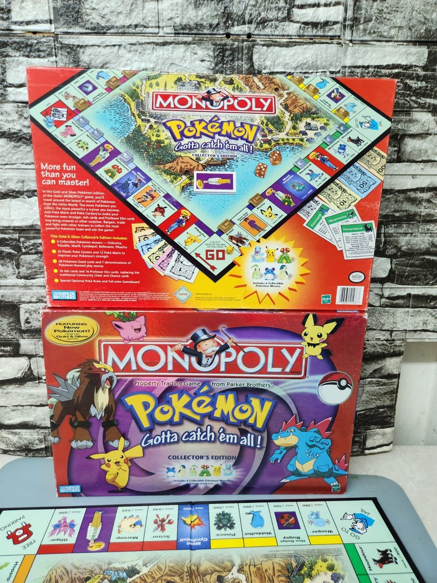 Pokemon Monopoly Collectors Edition Board Game Gold & Silver 2001