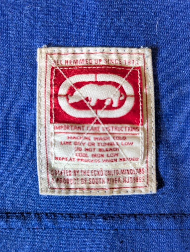 Camiseta deportiva vintage Ecko Unltd para hombre XXL roja blanca azul hockey holgada hip hop Y2K Foto 4 de 4