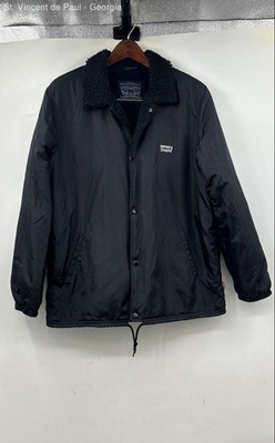 Levi's Sherpa Lined Jacket Men's Size Large Black Casual Heavyweight