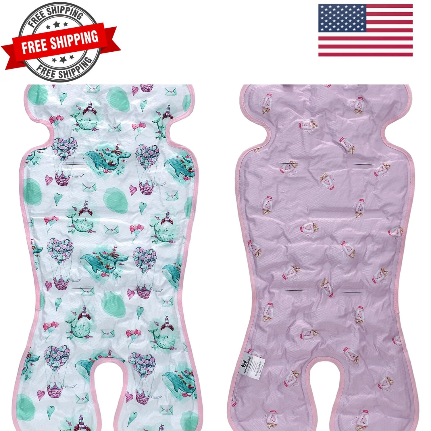 Gel Car Seat Cooling Pad, Reversible Cooler Mat for Stroller, Summer Seat Lin...