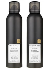Kristin Ess Workable Hairspray, Ultra Fine, net wt 6,7 oz Pack of 2, Without Lid