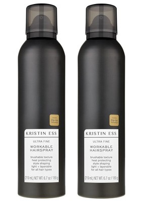 Kristin Ess Workable Hairspray, Ultra Fine6,7 oz, Pack of 2, Withou Lid