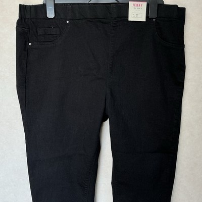Ladies YOURS JENNY JEGGING CROP Black Skinny Jeans Size 22 BNWT (512B)