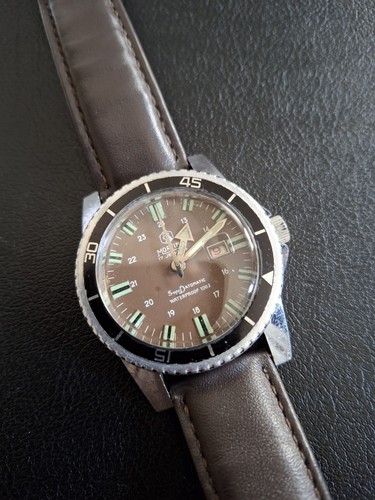 Montre Vintage Plongeuse Mortima Superdatomatic - Mécanique Manuelle - Reconditionnée - Homme