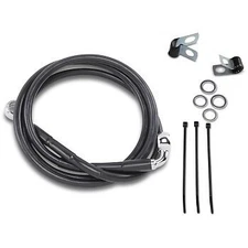 Drag Specialties 1741-2553 Extended Length Black Vinyl Brake Line Kit +6"