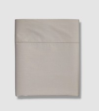 Hudson Park Collection Gray Classic Egyptian Percale Flat Sheet Size, Full