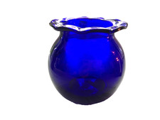 Vintage - kleine Vase in blau - Murano Glas? Top Zust.