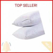 White Classic King Pillow Covers with Zipper 2 Pack - 20 x 36 Ultra-Soft, Cozy a