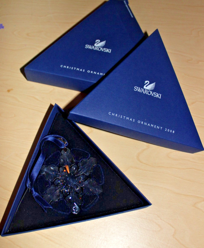 Swarovski 2008 Annual Christmas Ornament Crystal Snowflake ORIGINAL BOX