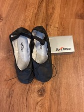 Leather Full Sole Ballet Shoes So Danca Black Adult Sizes
