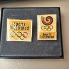 Sports Illustrated Olympics Rings Pinback Set (2 Pins) w/ Display Box — photo 3