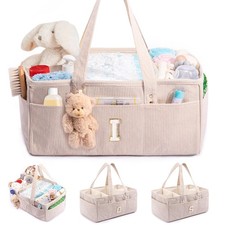 Initial Personalized Diaper Caddy Organizer, Baby Storage Basket for Diapers ...
