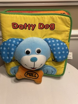 VINTAGE 2002 Soft Play BABY'S 1ST BOOK SOFT FABRIC CLOTH Vibrates When Pull Bone