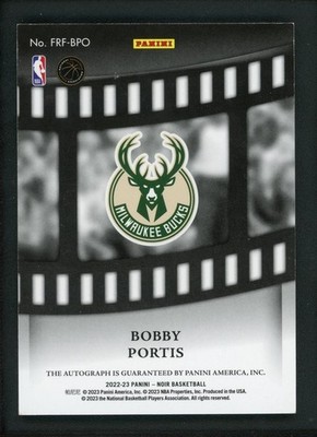 2022-23 BOBBY PORTIS 06/10 AUTO PANINI NOIR FREEZE FRAME