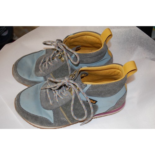 Teva Highside 84 Mid Boot Shoes Baby Blue, Gray, Yellow Women’s 6.5 - Picture 4 of 8