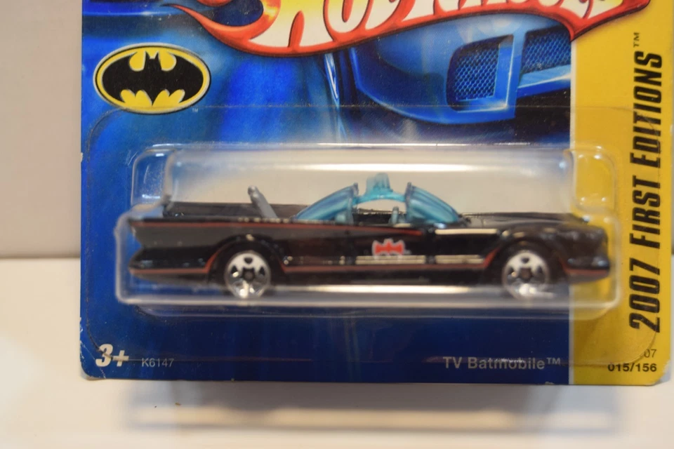 Hot Wheels 2007 First Edition ‘66 TV Series Batmobile Short Card 15/36 Rare New - Image 2 of 3