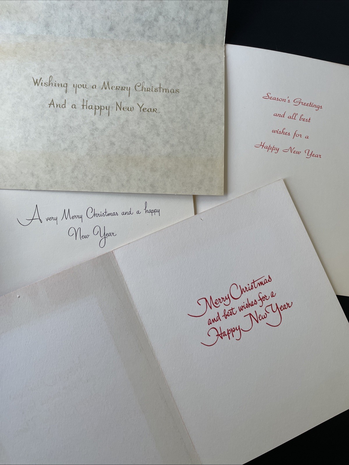 Vintage Christmas Card Lot Unused Partridge Tree Santa Buzza Norcross Regency