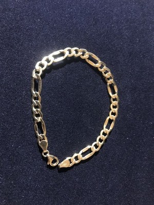 Goldarmband 585 Figaro-Panzerarmband 14K Armkette 20,5cm Gelbgold Armschmuck