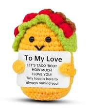 Positive Crochet Birthday Gifts for Her: Cute Funny Potato Handmade Gifts Taco