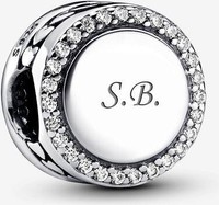 Pandora Gravierbarer Funkelnder Knopf Charm 798747C01 AnhäNger