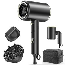 Hair Dryer, 150000RPM Ionic Blow Dryer - Fast Drying, Low Noise, Foldable Por...
