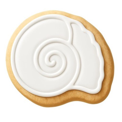 Spiral Pearl Oyster Cookie Cutter & Stamp - 4x3.6