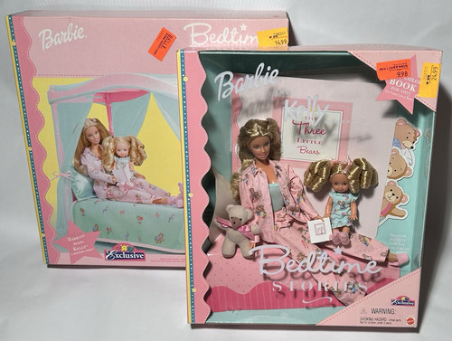 NEW Barbie Bedtime Stories Bed #88843 And Barbie & Kelly Dolls #29426 Toys R Us - Picture 2 of 23