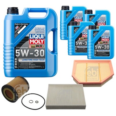 FEBI Inspektionspaket 9L LIQUI MOLY 5W-30 Longtime High Tech für BMW 4 Coupe