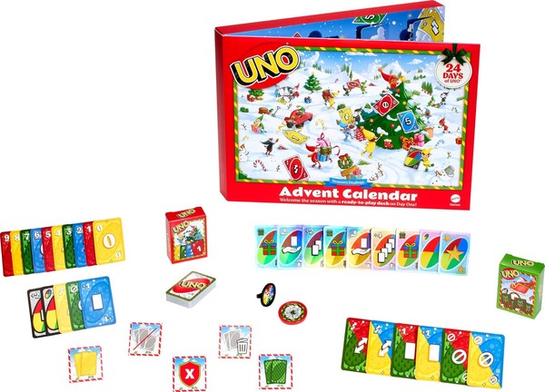 Mattel Games UNO Advent Calendar Card Game For Ages 7+, 2-4 Players (Us Import)-image
