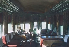 Illinois Central Panama Limited Observation Car Interior in 1964 8.5 x 11 Photo