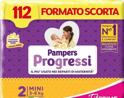 Pampers Progress Mini , Größe 2 (3-6 kg), 112 Windeln