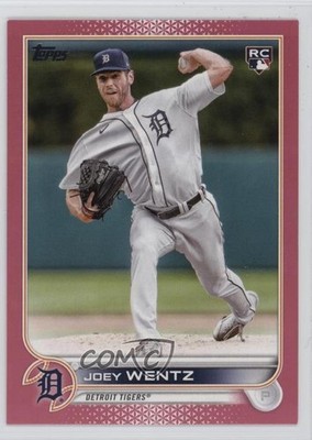 2022 Topps Update Mother's Day Hot Pink 6/50 Joey Wentz #US295 Rookie RC 13gr
