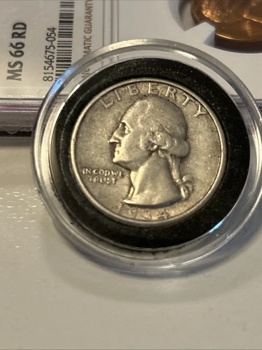 1934 Washington Quarter- Nice XF Condition- - 90% Silver 👍w/Capsule