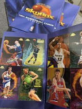 Lot Of 20 1995-96 Skybox Premium NBA Basketball promo card sheet Malone Kidd