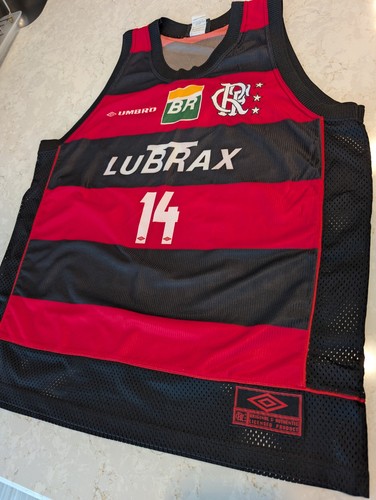 VINTAGE Umbro Flamengo Oscar Schmidt Retired 14 Basketball Jersey Size XL Lubrax