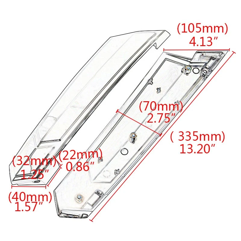 Black Saddlebag Hinges Latch Cover For Victory Cross Country Tour Magnum 2010-17 - Изображение 3 из 4